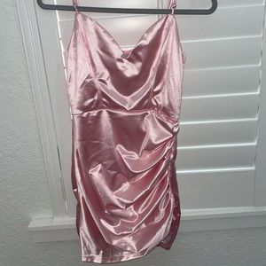 Brand:Lucy in the Sky; Name:Jo Draped Body Con Dress; Size:Medium; Color:Pink